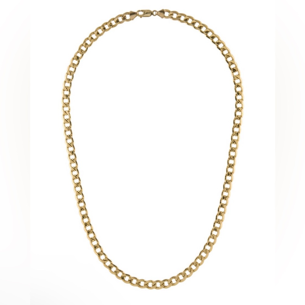 18kt Yellow Gold Cuban Curb Link Chain